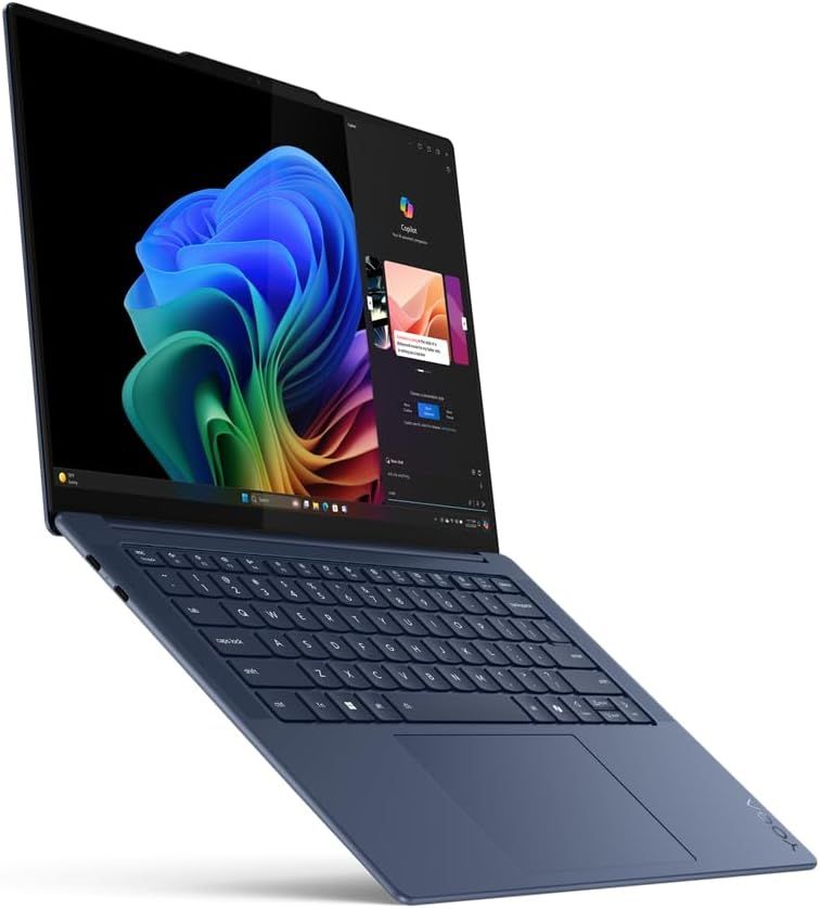 Lenovo Yoga Slim 7 14Q8X9, W11H, Snapdragon X Elite X1E-78-100, 3,4GHz, Core 12, 32 GB, 14.5&quot; 3K (2944x1840), SSD 1 TB M.2 PCIe NVMe, Integrated Qualcomm Adreno GPU, Wi-Fi 7, BT 5.4, 1,28 kg, plava