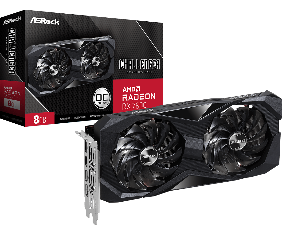 ASRock Radeon RX 7600 Challenger 8GB OC, 8GB GDDR6