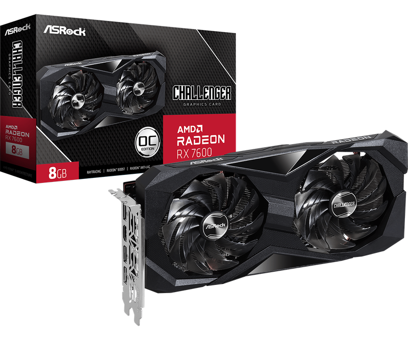 ASRock Radeon RX 7600 Challenger 8GB OC, 8GB GDDR6