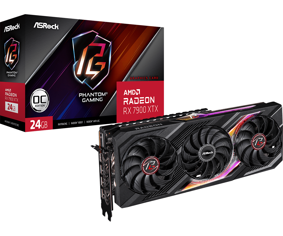 ASRock Radeon RX 7900 XTX Phantom Gaming 24GB OC, 24GB GDDR6