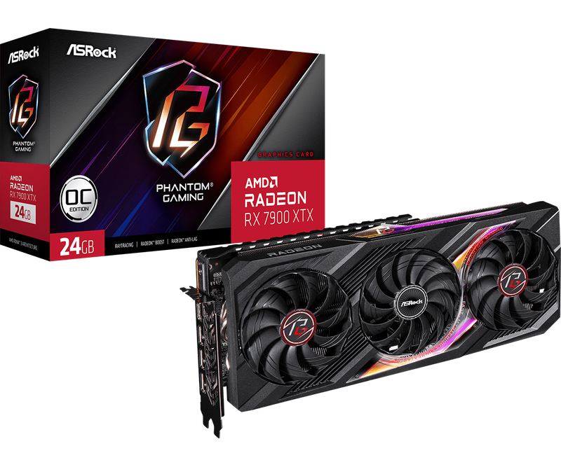 ASRock Radeon RX 7900 XTX Phantom Gaming 24GB OC, 24GB GDDR6