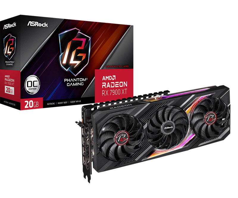 ASRock Radeon RX 7900 XT Phantom Gaming 20GB OC, 20GB GDDR6