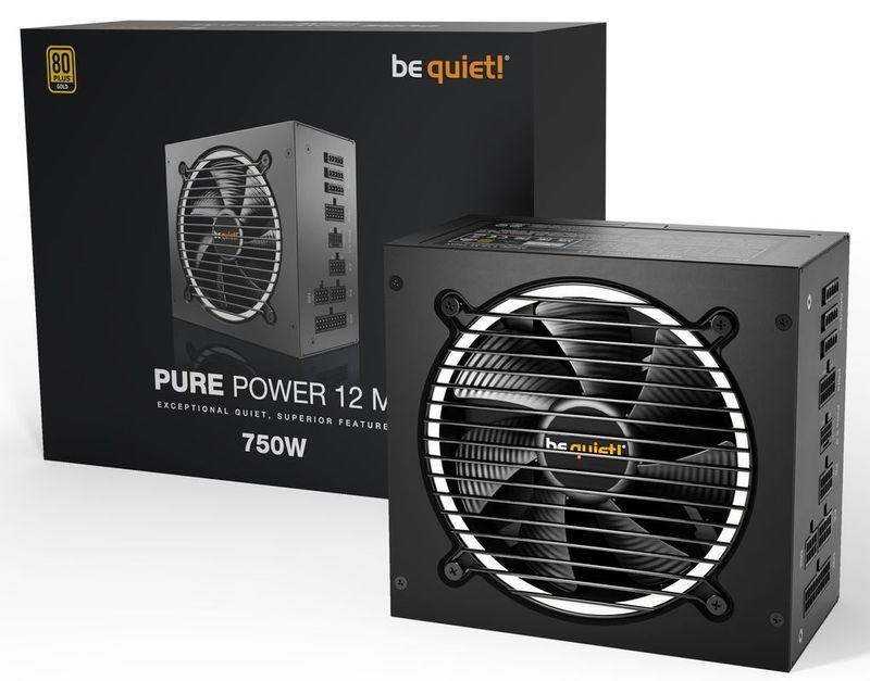 BE QUIET Pure Power 12 M 750W PSU 80 PLUS Gold, ATX 3.0, PCIe 5.0, modular