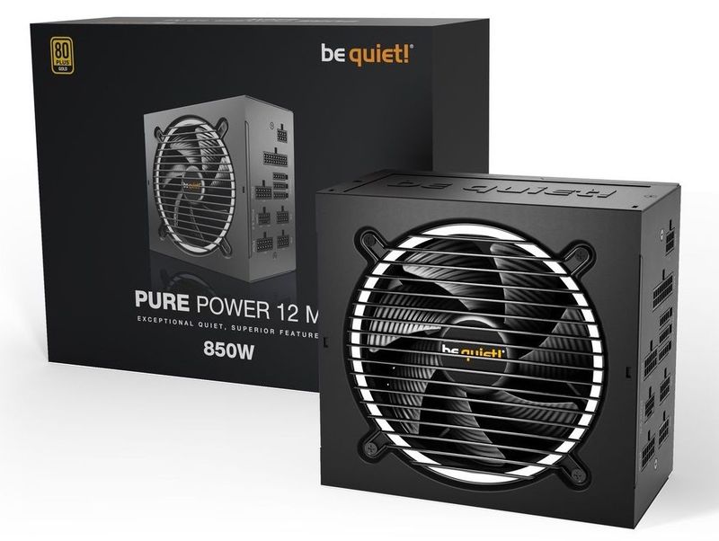 BE QUIET Pure Power 12 M 850W, 80+ Gold, ATX12V 3.0, 120mm fan, Modular, ATX