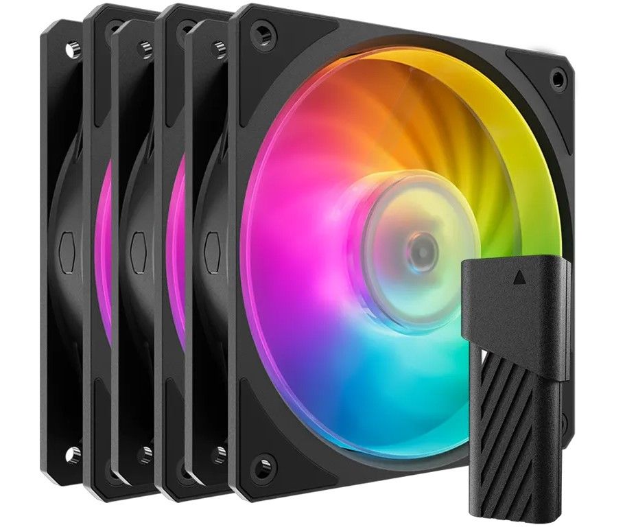 Fan Cooler Master Mobius 120P ARGB PWM 120mm, 3 Pack Fan Kit, black
