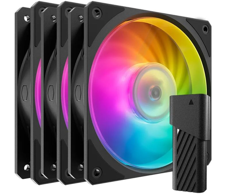 Fan Cooler Master Mobius 120P ARGB PWM 120mm, 3 Pack Fan Kit, black