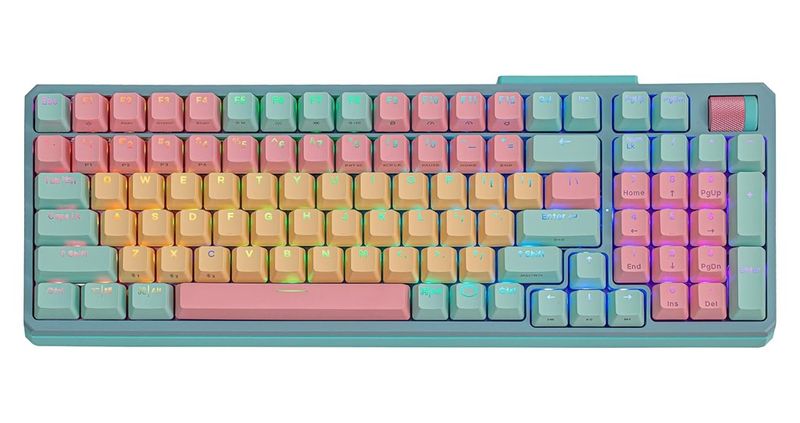 Keyboard Cooler Master MK770 Wireless, BT, Kailh Box V2 Red, PBT, RGB, Macaron, US