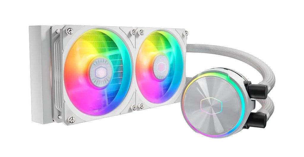 AIO Liquid Cooler Cooler Master MasterLiquid PL240 Flux, 240mm, ARGB, White