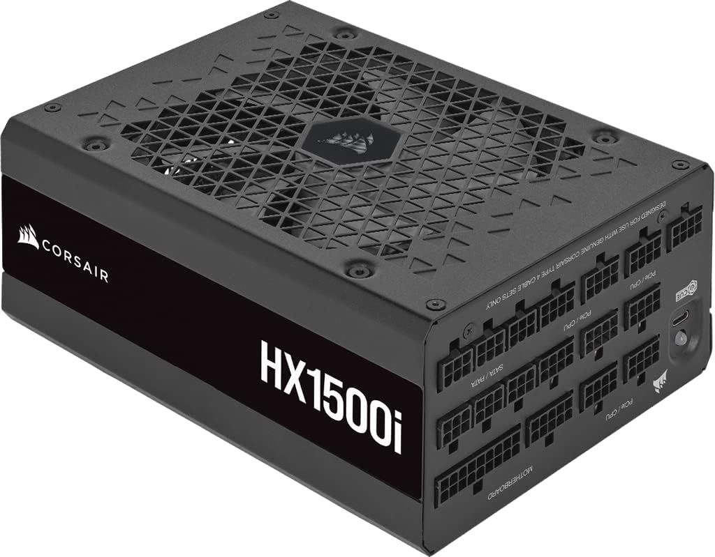 Corsair 1500W HX1500i, modular, 80 PLUS Platinum, ATX 3.1, PCIe 5.1, 140mm fan