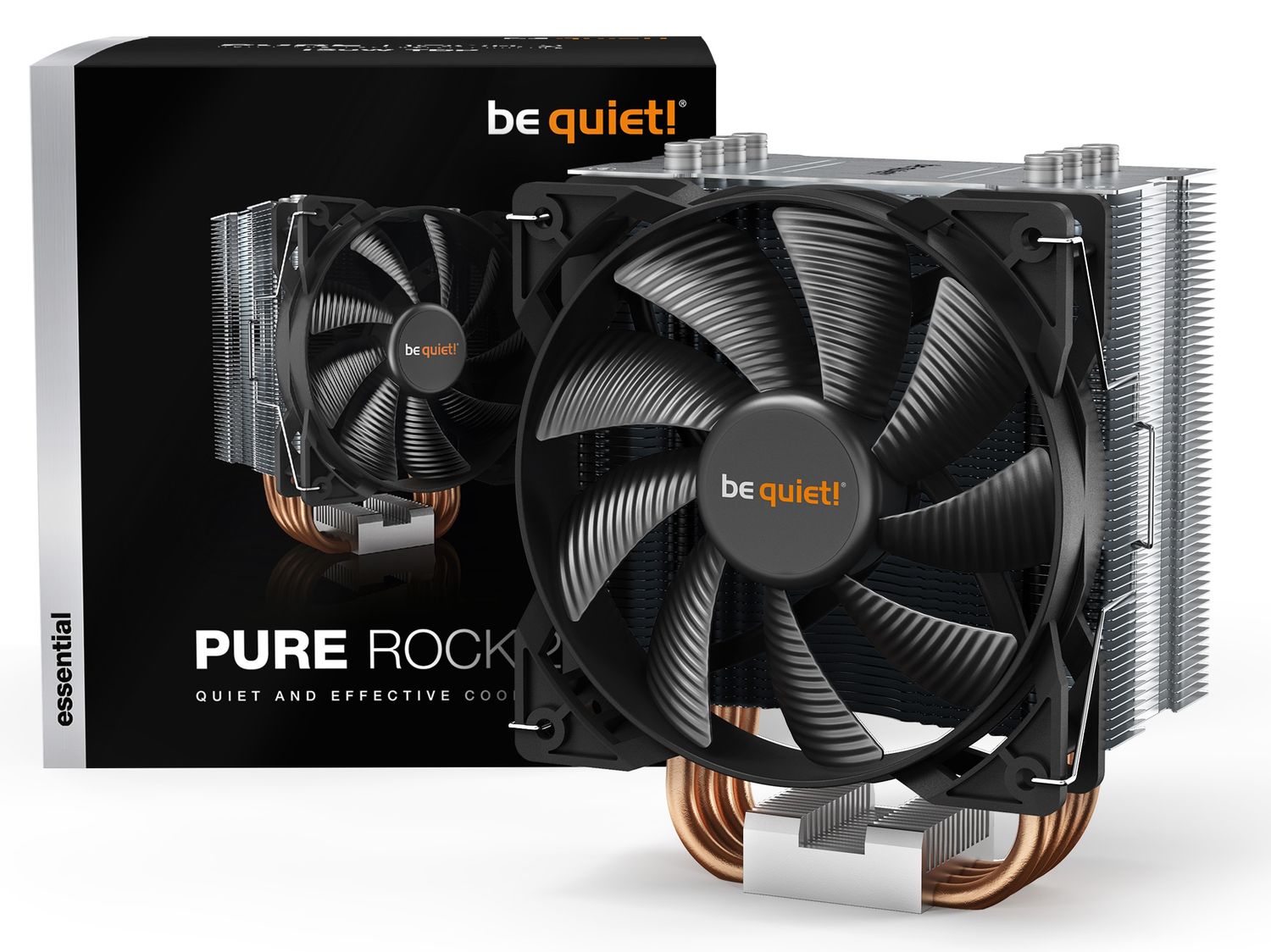 BE QUIET PURE ROCK 2 cooler, Processor cooler with aluminium copper base -silver, 120mm Fan