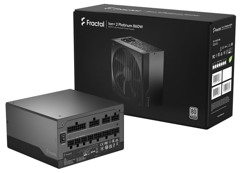 Fractal Ion+ 2 860W, 80+ Platinum, modular, ATX12V 2.52, 140mm Fan