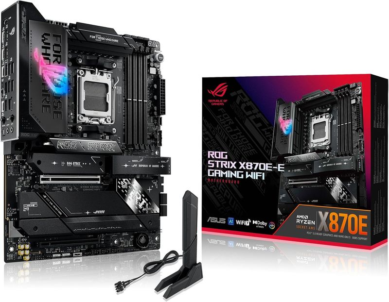 ASUS Mainboard Desktop ROG Strix X870E-E GAMING WIFI (DDR5x4 DIMM, ATX, AM5)