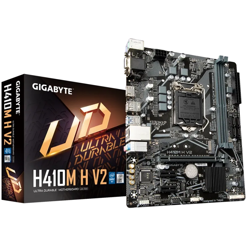 GIGABYTE Mainboard Desktop H410M H V2 (LGA1200, 2 x DDR4 DIMM, mATX)