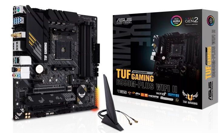 ASUS Mainboard Desktop TUF GAMING B550M-PLUS WiFi II(AM4, 4x DDR4, mATX)