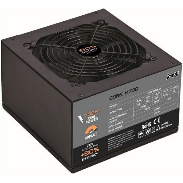 MS Core M700, 700W, 80+, ATX,120mm fan