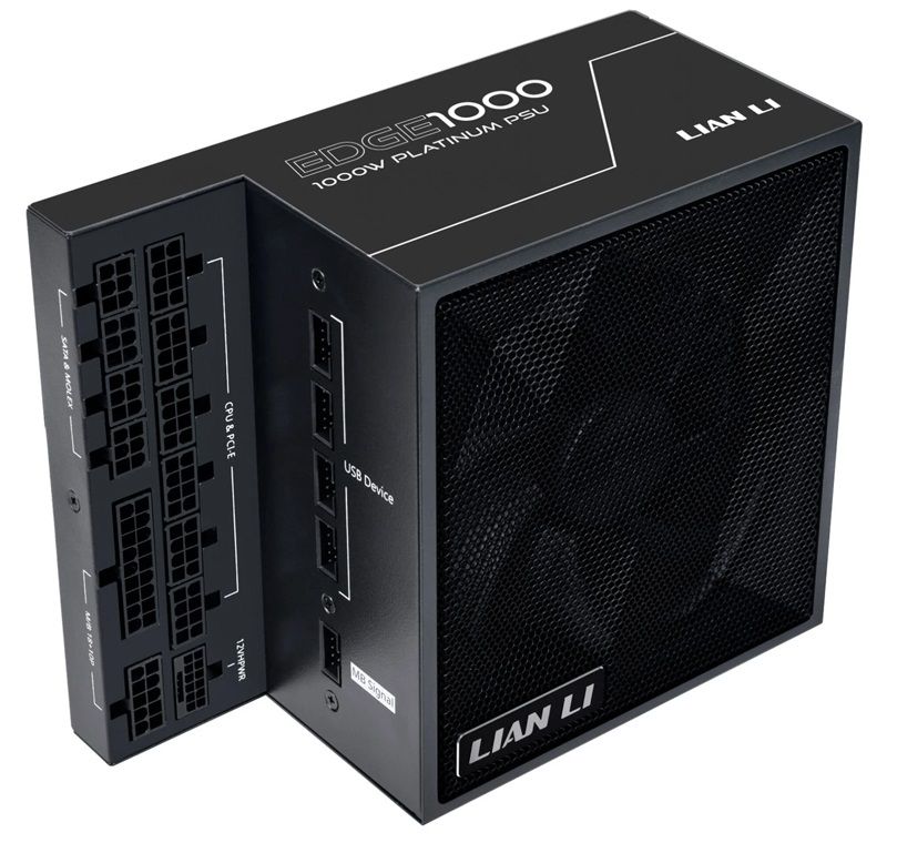Lian Li EDGE 1000W Black, 12VHPWR, 80+ Platinum, ATX 3.0/3/1 compliant, 120mm fan, ATX, Modular
