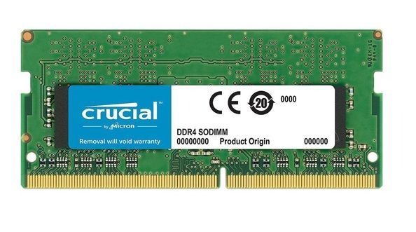 Crucial SODIMM DDR4 4GB PC4-19200 2400MT/s CL17 SR x8 1.2V