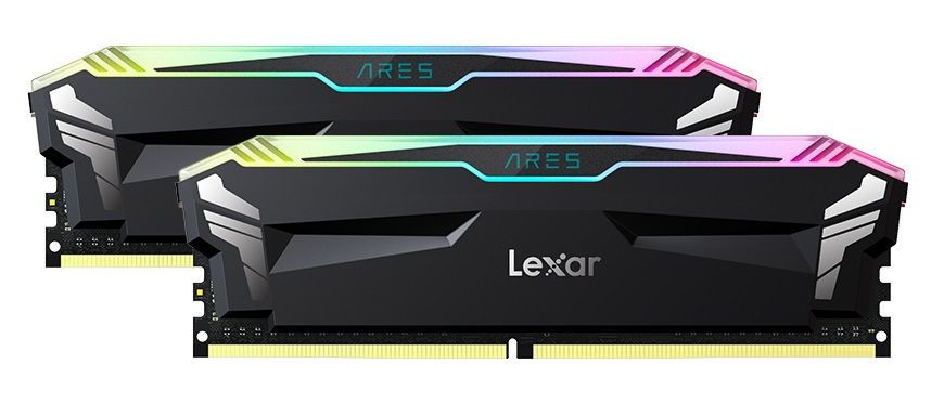 Lexar ARES RGB Black 16GB Kit (2x 8GB)DDR4 DIMM PC4-28800 3600MT/s CL18 1.35V, XMP