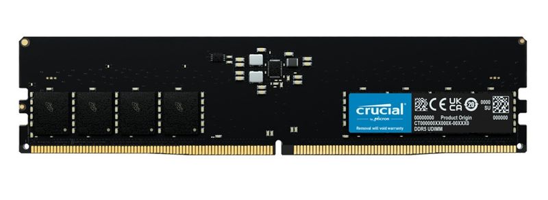 Crucial 16GB PC5-38400 DDR5 DIMM 4800MT/s CL40 1.1V