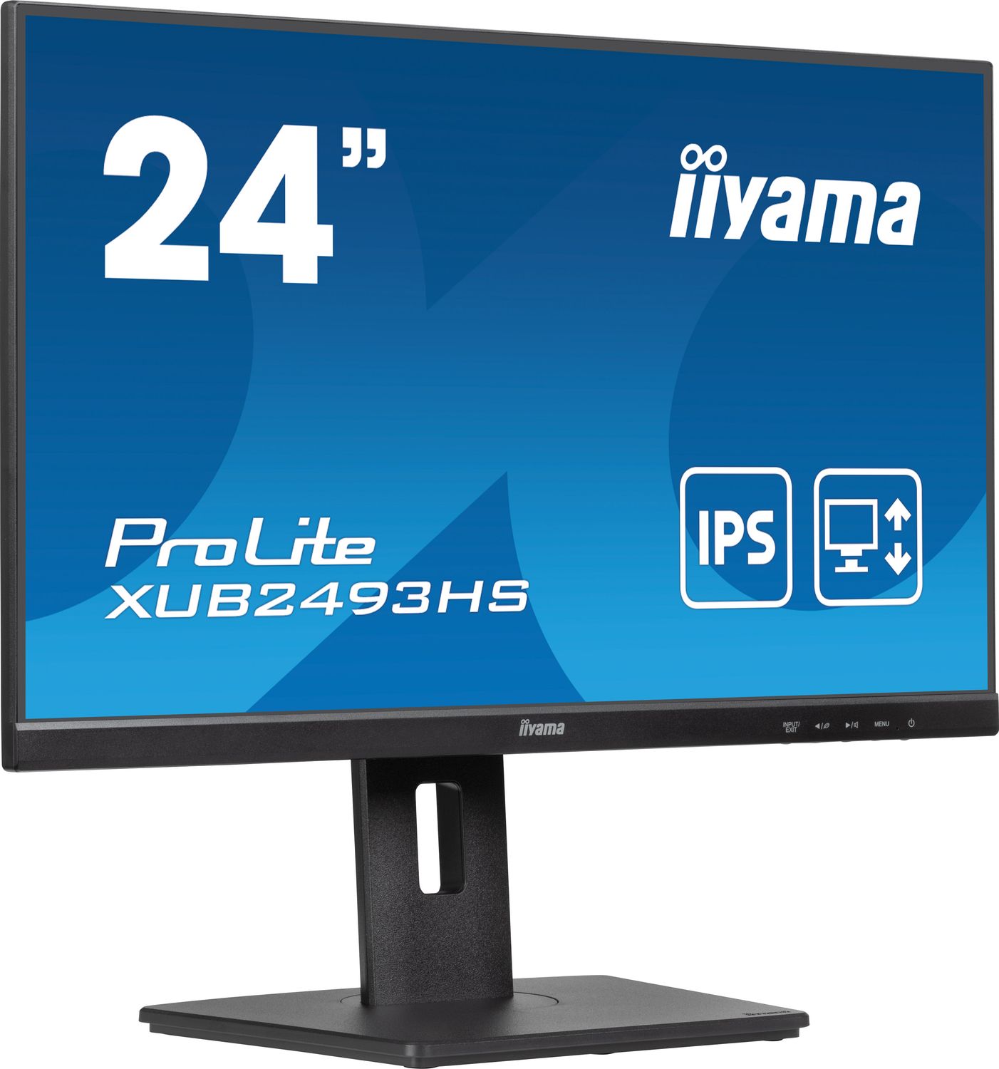 IIYAMA Monitor 24&quot; ETE IPS-panel, 1920x1080, 15cm Height Adj. Stand, 4ms, 250cd/m², Speakers, HDMI, DisplayPort (23,8&quot; VIS)