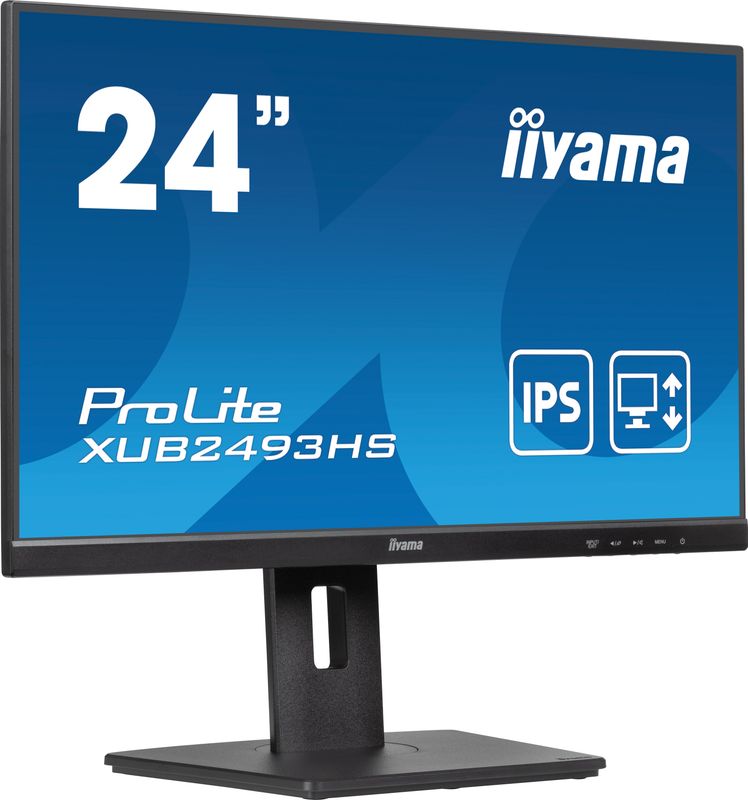 IIYAMA Monitor 24&quot; ETE IPS-panel, 1920x1080, 15cm Height Adj. Stand, 4ms, 250cd/m², Speakers, HDMI, DisplayPort (23,8&quot; VIS)