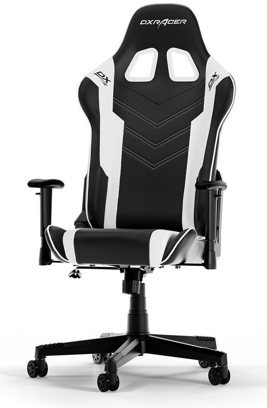 DXRacer PRINCE L Black &amp; White PVC Leather