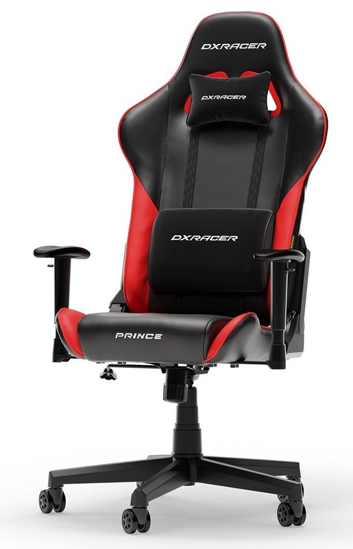 DXRacer PRINCE L Black &amp; Red PVC Leather