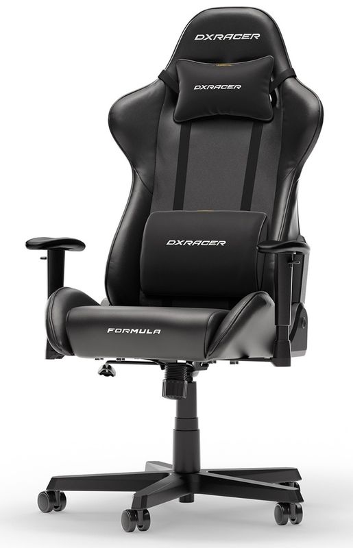 DXRacer FORMULA L Black &amp; White PVC Leather