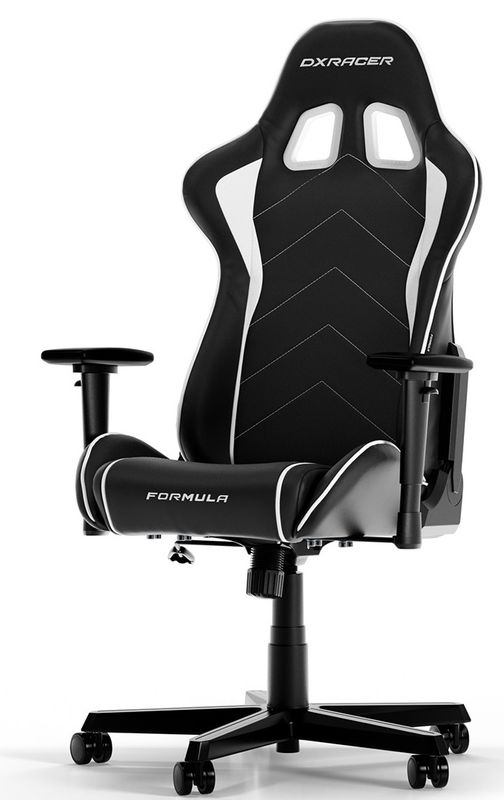 DXRacer FORMULA L Black &amp; White PVC Leather