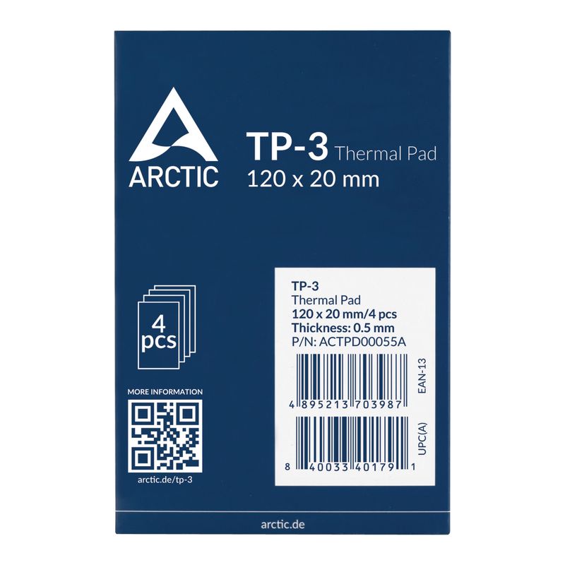 Arctic Thermal Pad 120*20*0,5mm, 4 komada