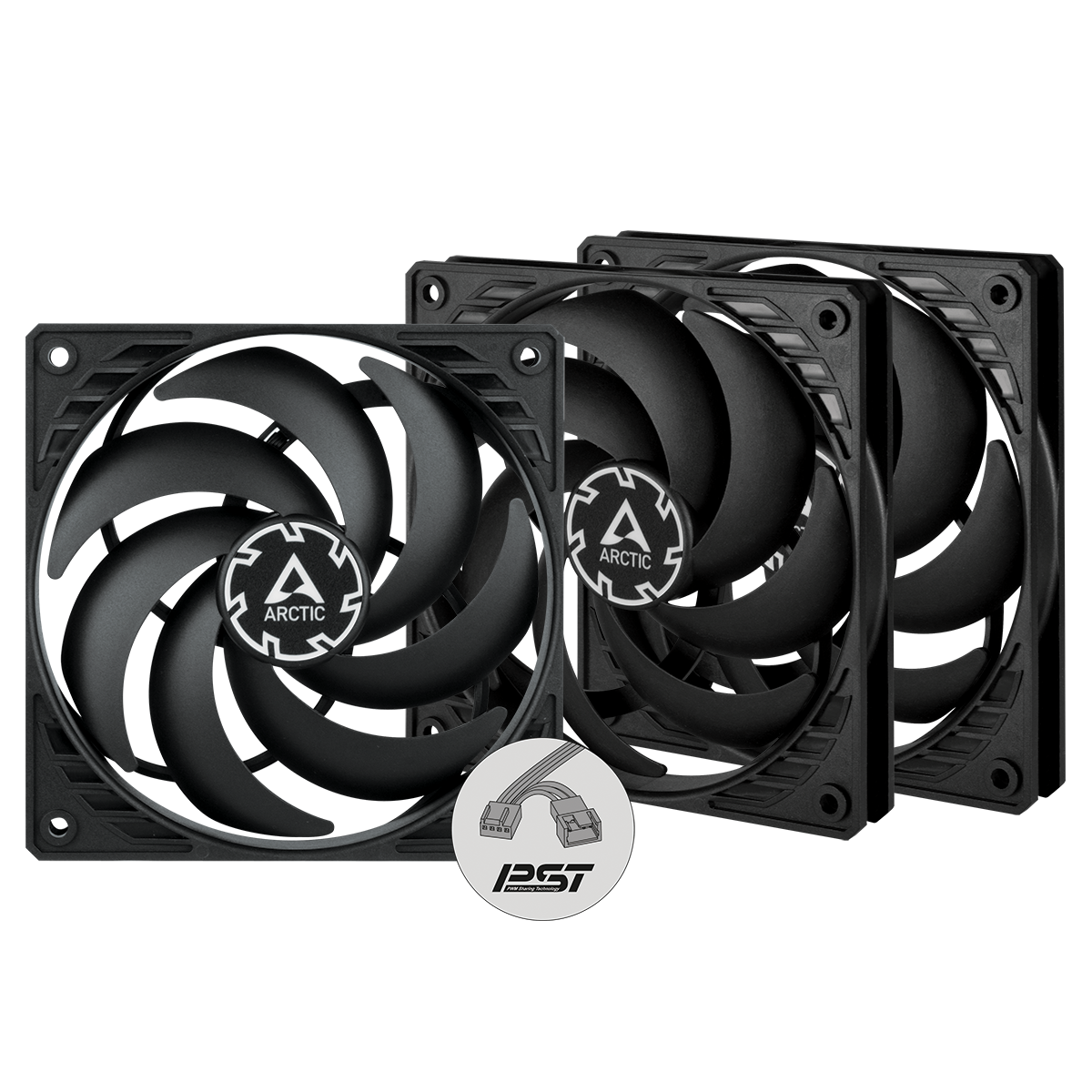 Arctic ventilator 120mm P12 Slim PWM PST, 3-Pack