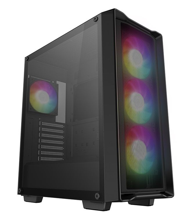 DeepCool CC560 MESH V2, ATX, Midi-Tower, ARGB, Tempered Glass, Black