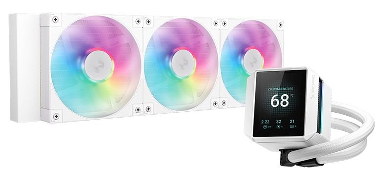 DeepCool MYSTIQUE 360 ARGB, 360mm, LCD, White