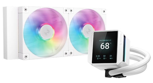 DeepCool MYSTIQUE 240 ARGB, 240mm, RGB, LCD, White
