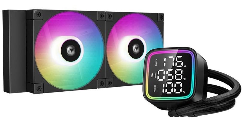 DeepCool LD240, 240mm, LCD, RGB, Black