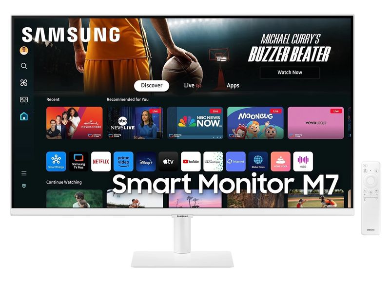 Samsung LS32DM703UUXDU, 32, 16:9, Panel VA, 3840x2160, 300 cd/m2, Kontrast 3 ,000:1, 178°, 178°, 4, ms, HDCP, HDMI, USB 2.0 x2, USB Type-C, Zvučnici da, Ravni, Boja Bijela, Postolje swivel