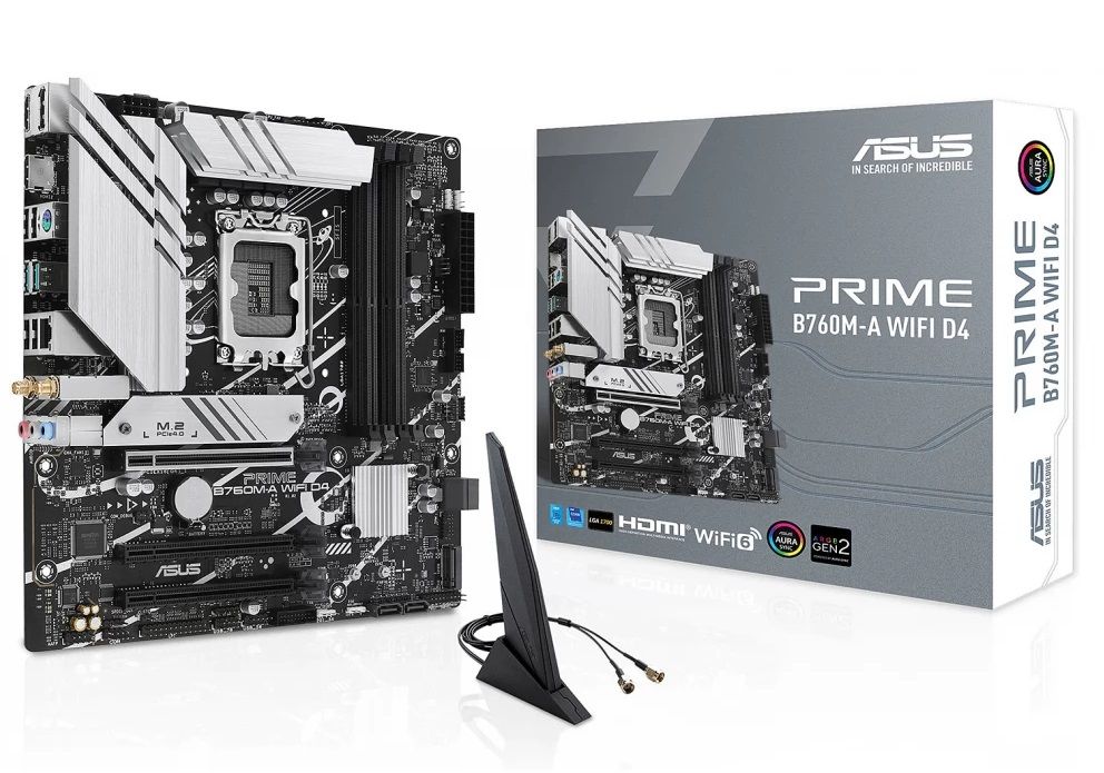 ASUS Mainboard Desktop PRIME B760M-A WIFI D4(LGA1700, 2x DDR4, mATX)