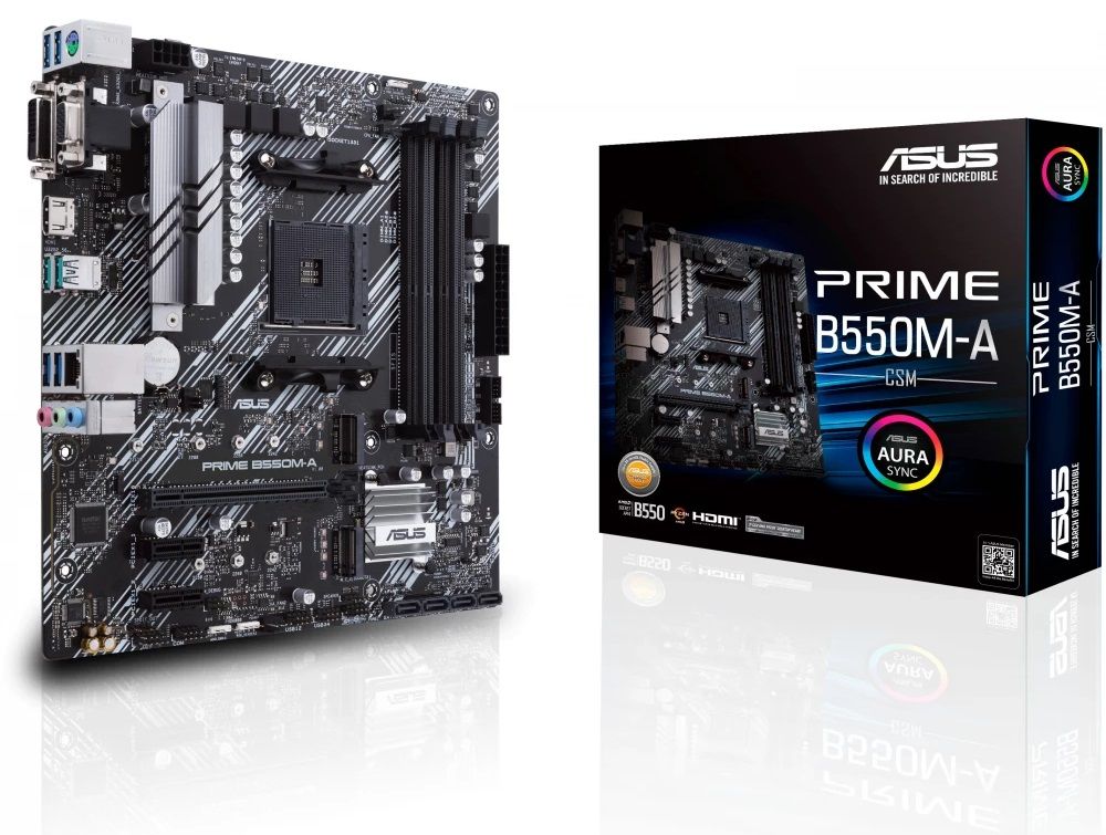 ASUS Mainboard Desktop PRIME B550M-A/CSM(AM4,4x DDR4, mATX)