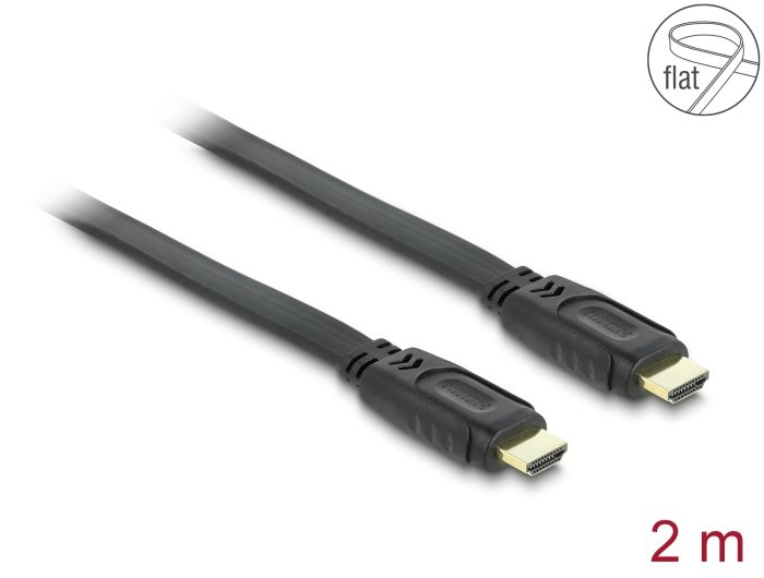 Delock Kabel High Speed HDMI s Ethernetom – HDMI A muški &gt; HDMI A muški ravni 2 m