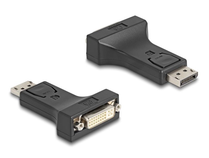 Delock Adapter DisplayPort 1.1 muški na DVI ženski pasivni crno