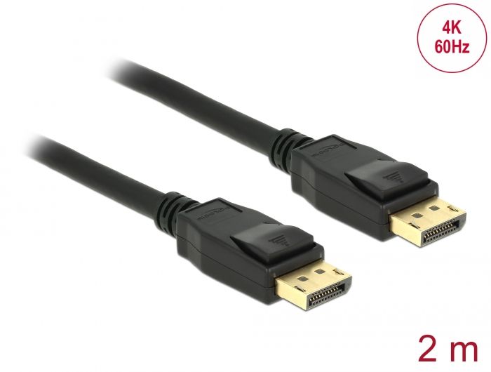 Delock DisplayPort 1.2 kabel muški &gt; DisplayPort muški 4K 2 m