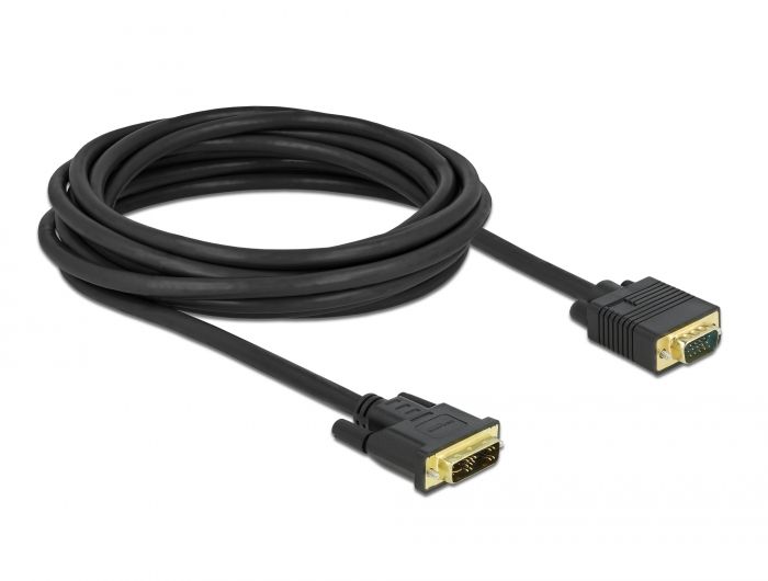 Delock Kabel DVI 12+5 muški na VGA muški 5 m