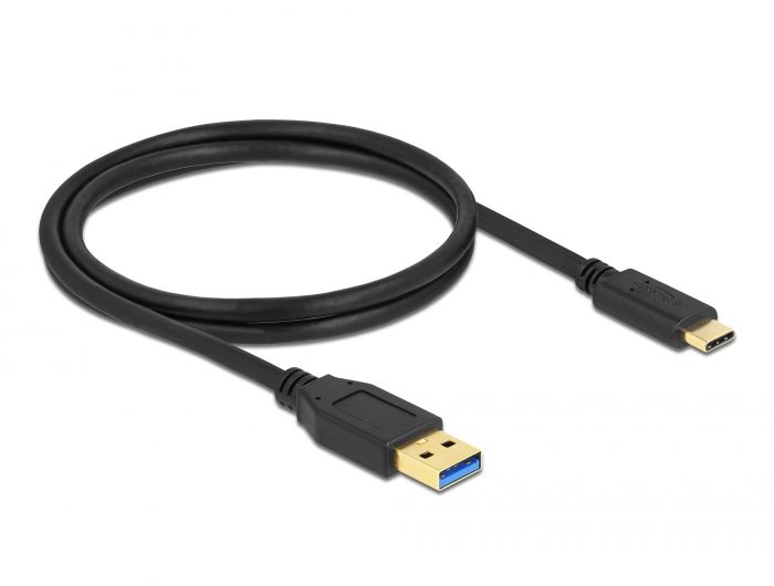 Delock SuperSpeed USB 10 Gbps (USB 3.2 Gen 2) kabel Tipa-A na USB Type-C™ 1 m