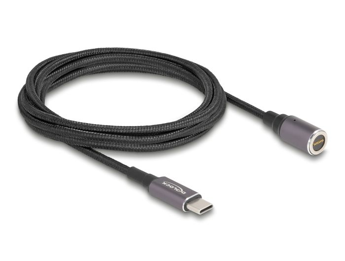 Delock Kabel za punjenje prijenosnog računala USB Type-C™ muški na magnetski 8-pinski konektor 1,8 m