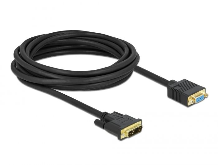 Delock Kabel DVI 12+5 muški na VGA ženski 5 m