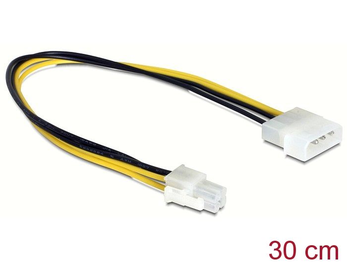 Delock Cable P4 male to Molex 4 pin male 30cm