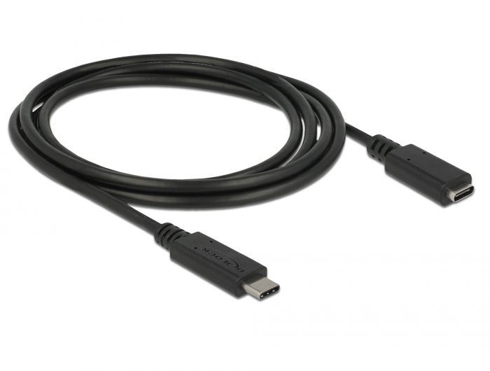 Delock USB 10 Gbps produžni kabel USB Type-C™ muški na ženski 1,5 m 4K PD 60 W