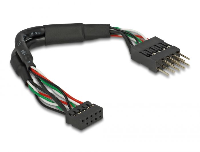 Delock Kabel USB 2.0 10-pin ženski priključnik 2,00 mm &gt; USB 2.0 10-pin muški priključnik 2,54 mm duljine 12 cm