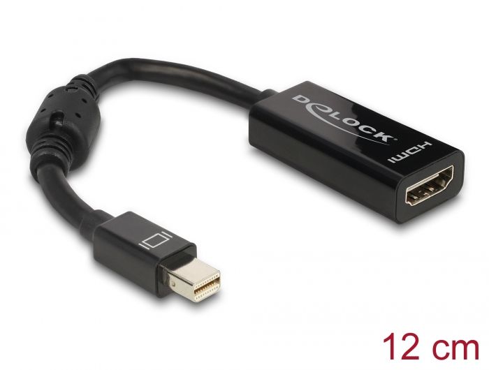 Delock Adapter mini DisplayPort 1.1 muški &gt; HDMI ženski pasivni crno