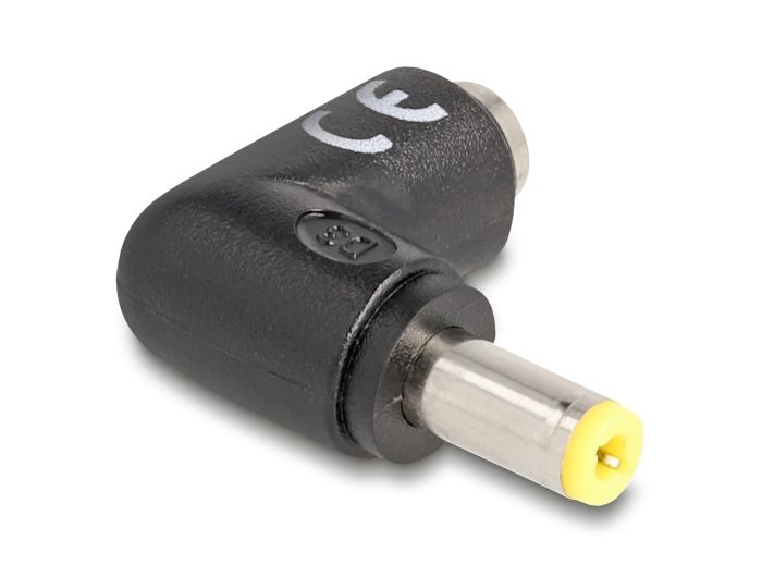 Delock DC adapter 5,5 x 2,5 mm muški na 5,5 x 2,5 ženski pod kutom od 90°